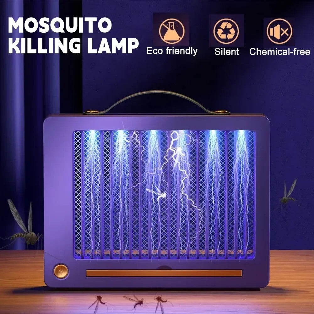 Lámpara Antimosquitos Eléctrica Recargable con Luz UV – Silenciosa y Portátil para Interior y Exterior