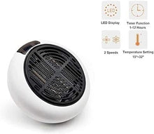 Cargar imagen en el visor de la galería, Mini Estufa Calentador Eléctrico 1350W - Enchufe Calefactor con Mando a Distancia y Pantalla LED
