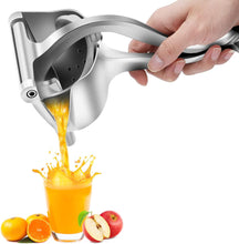 Cargar imagen en el visor de la galería, Exprimidor Manual de Frutas en Acero Inoxidable - Exprimidor de Limón y Naranja con Filtro Desmontable
