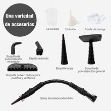 Cargar imagen en el visor de la galería, Vaporeta de Limpieza de Mano Portátil Multiusos - Con 9 Accesorios para Todo Tipo de Superficies

