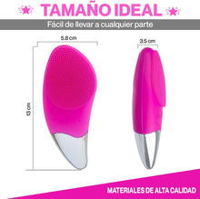 Cargar imagen en el visor de la galería, Cepillo Limpiador Facial Eléctrico - Masajeador Exfoliante de Silicona Recargable para Belleza y Cuidado de la Piel
