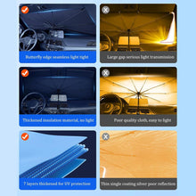 Cargar imagen en el visor de la galería, Parasol de Coche Plegable Tipo Paraguas – Anti-UV, Protección Solar y Reducción de Calor
