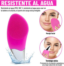 Cargar imagen en el visor de la galería, Cepillo Limpiador Facial Eléctrico - Masajeador Exfoliante de Silicona Recargable para Belleza y Cuidado de la Piel
