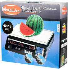 Cargar imagen en el visor de la galería, Báscula Comercial Digital 40kg para Frutas y Verduras con Batería Integrada
