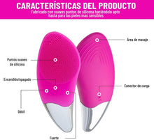 Cargar imagen en el visor de la galería, Cepillo Limpiador Facial Eléctrico - Masajeador Exfoliante de Silicona Recargable para Belleza y Cuidado de la Piel
