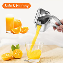 Cargar imagen en el visor de la galería, Exprimidor Manual de Frutas en Acero Inoxidable - Exprimidor de Limón y Naranja con Filtro Desmontable
