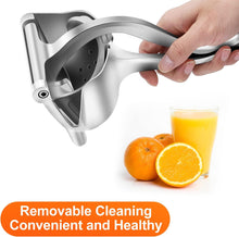 Cargar imagen en el visor de la galería, Exprimidor Manual de Frutas en Acero Inoxidable - Exprimidor de Limón y Naranja con Filtro Desmontable
