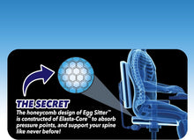 Cargar imagen en el visor de la galería, Cojín de Asiento Egg Sitter con Funda Antideslizante - Diseño Transpirable y Alivio de Presión
