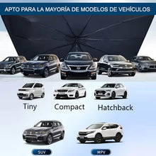Cargar imagen en el visor de la galería, Parasol de Coche Plegable Tipo Paraguas – Anti-UV, Protección Solar y Reducción de Calor
